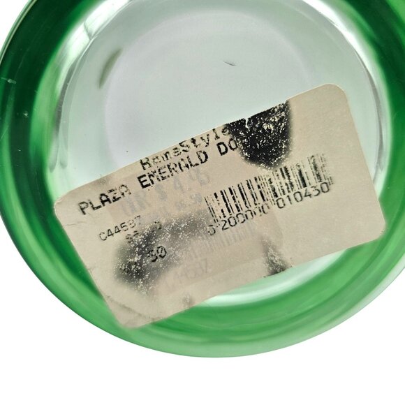 Block Emerald Double Old Fashioned Glasses Set Of 2 Discontinued Blown Glass NEW - Picture 6 of 12